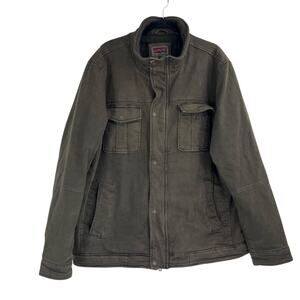 Levis Green Sherpa Trucker Quilted Military Army Y2K Men’s Md Grunge Jacket